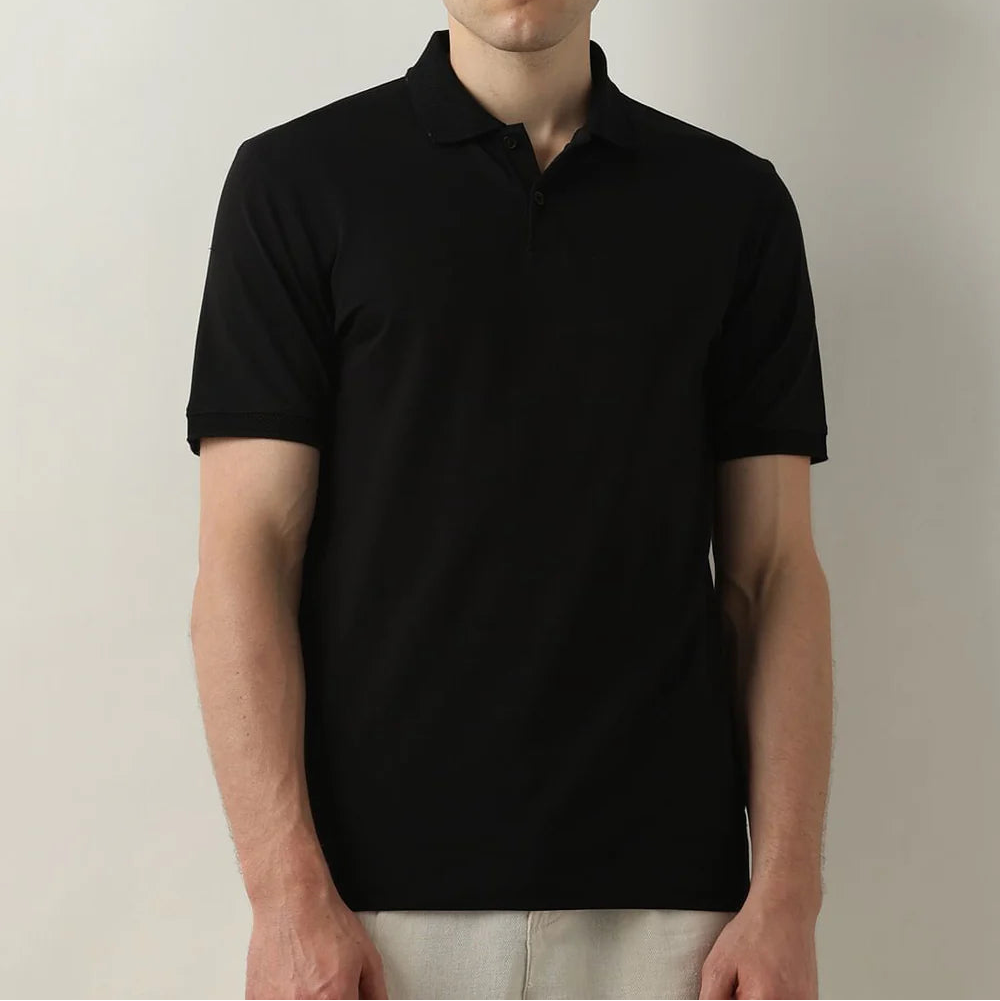 Premium Black Polo T-Shirt