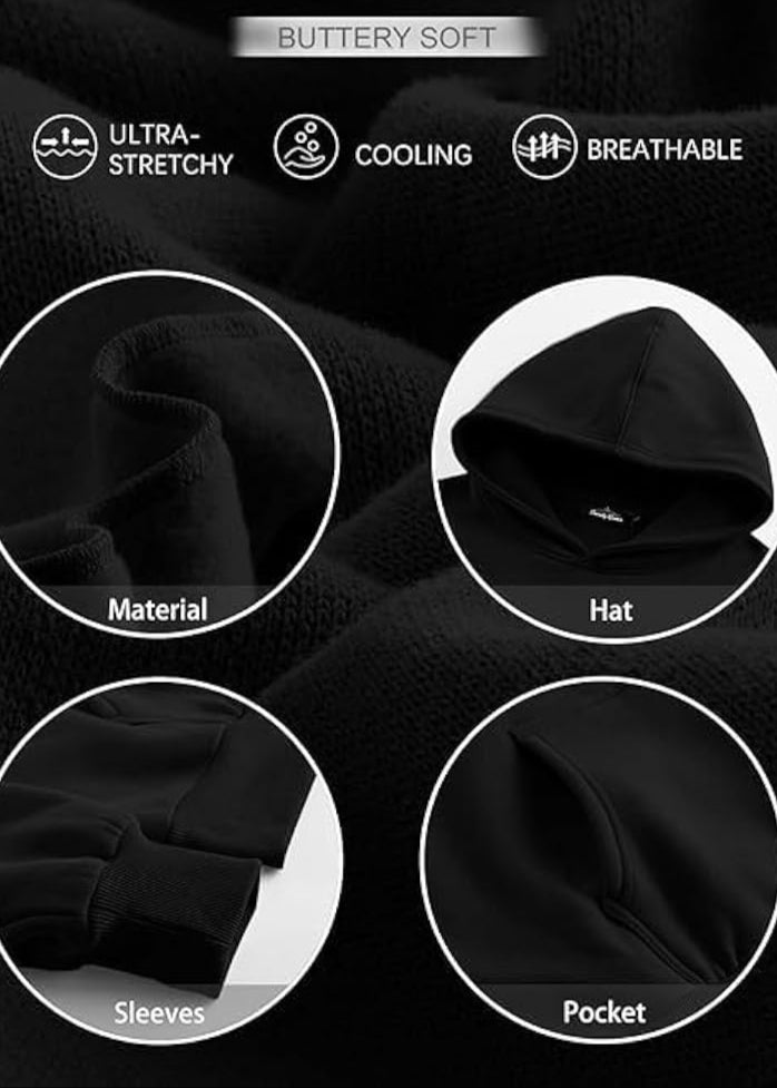 Premium Black Zip Hoodie