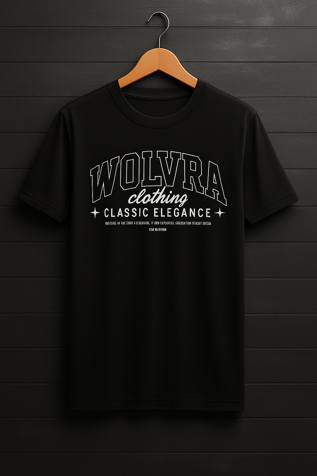 Wolvra Black Oversized T-Shirt