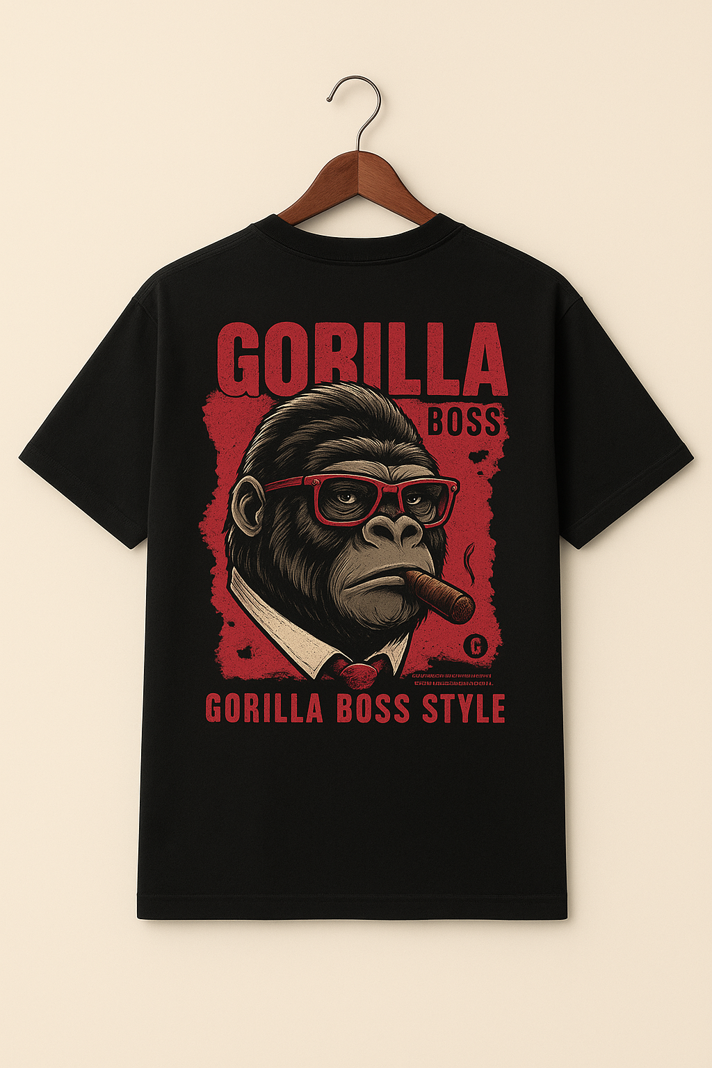 Gorilla Boss Oversized Black T-Shirt