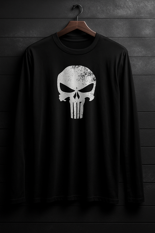 Classic Punisher Skull Long-Sleeve Tee