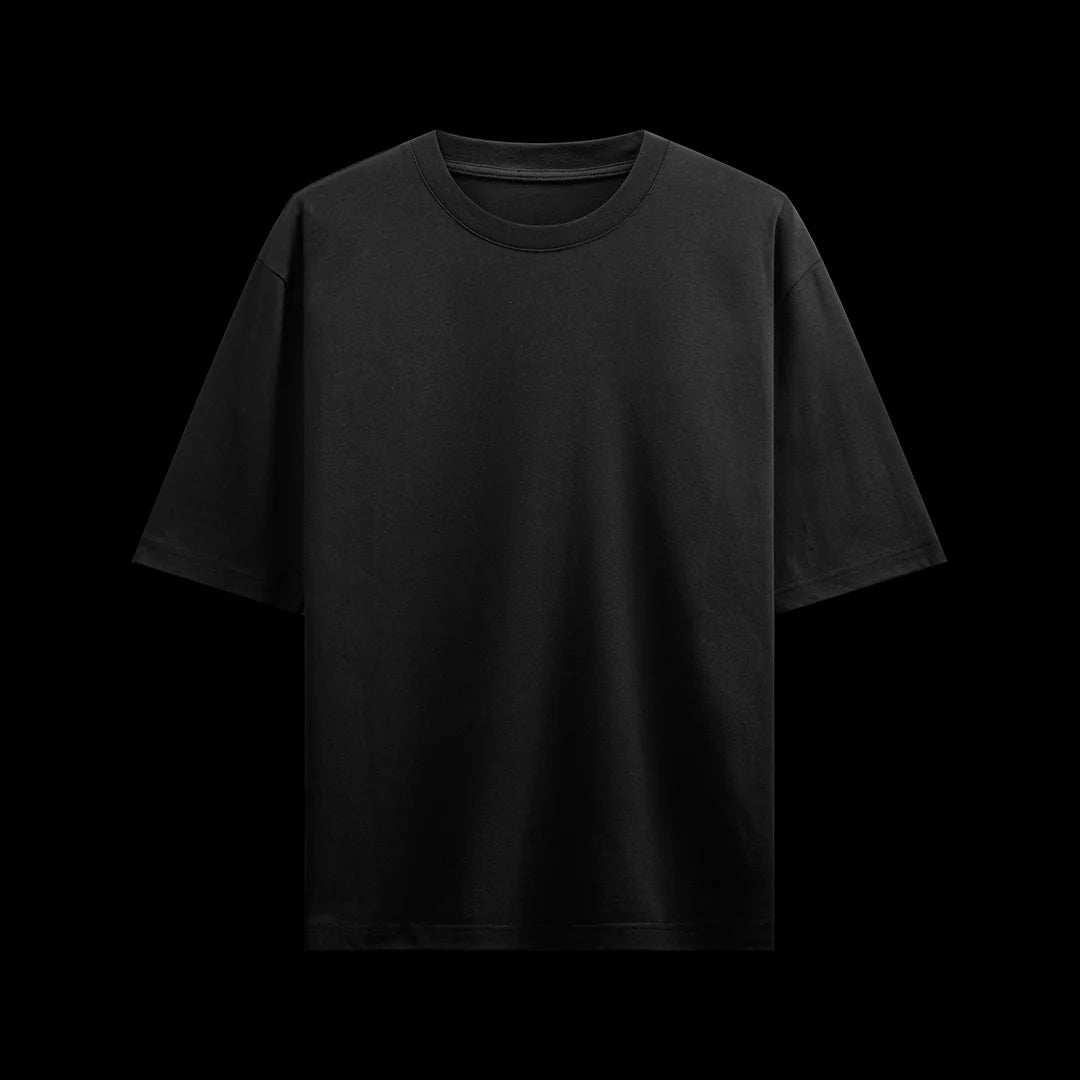 Oversized Black T-Shirt – Premium Cotton, Relaxed Fit
