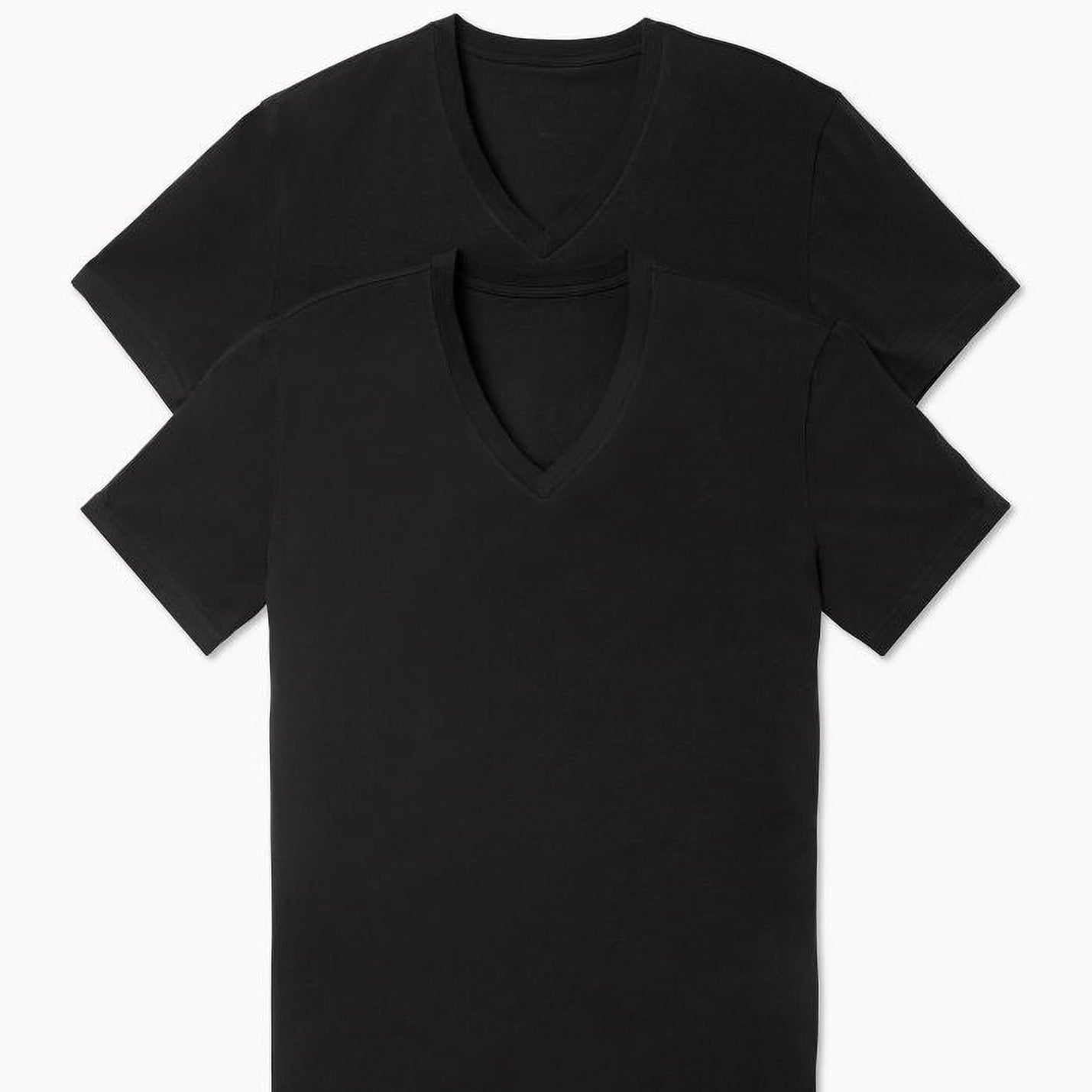Premium Black V-Neck T-Shirt – Modern Minimalist Fit